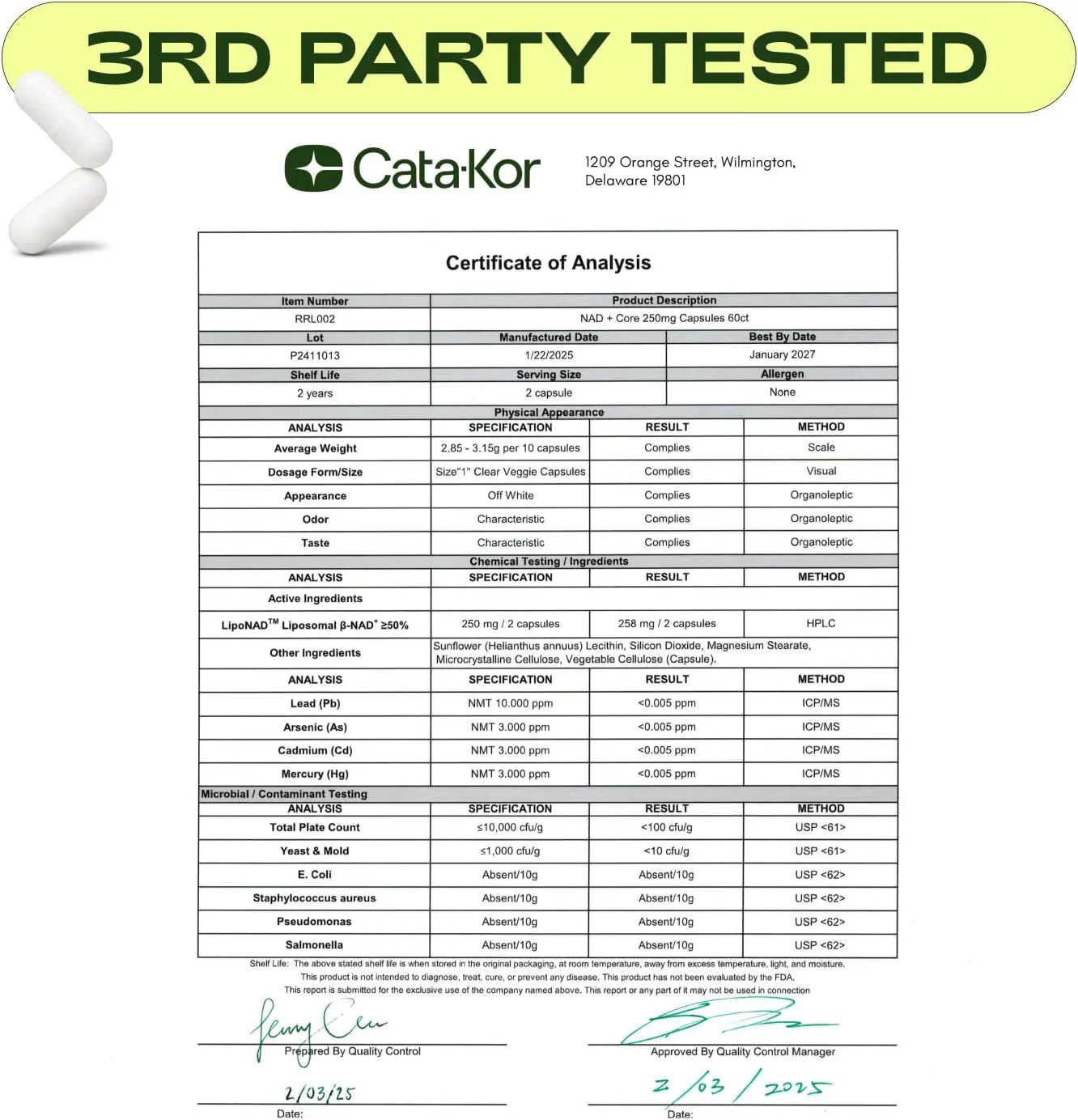 Cata-Kor - NAD+ Anti-Aging Supplement (Limited Time Offer)